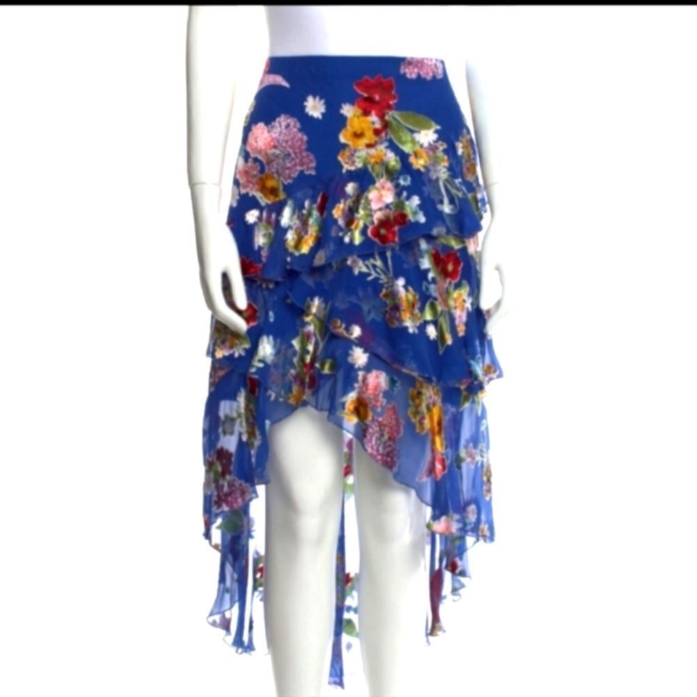Alive + Olivia Floral Print High low Midi Skirt